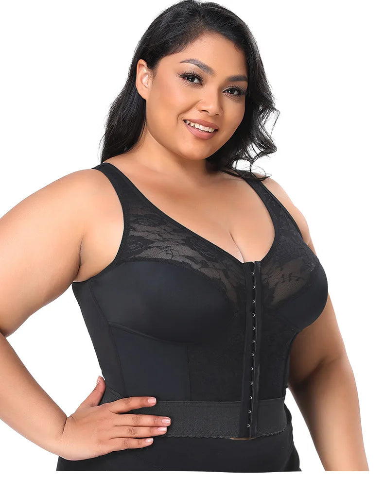Women 3-in-1 Waist Trainer Shapewear Girdle Push Up Bra Underwear Slimming Corset Tank Top Posture Corrector Tummy Control Vest