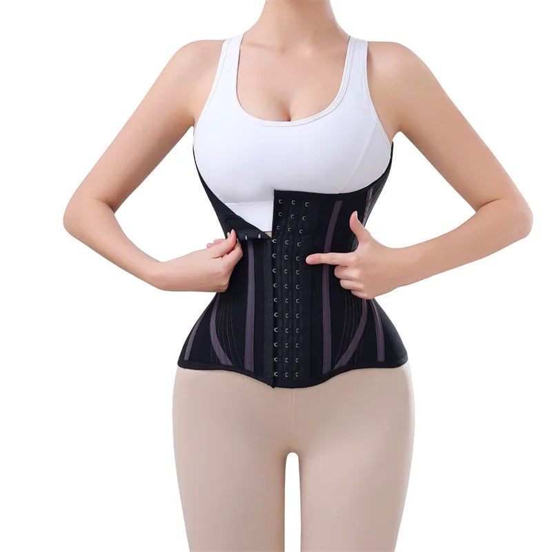 MiiOW U-shaped Waist Trainer Corset Women Shaper Waist Trainer Steel Bone Breathable Slimming Women's Abdominal Corset Shapewear