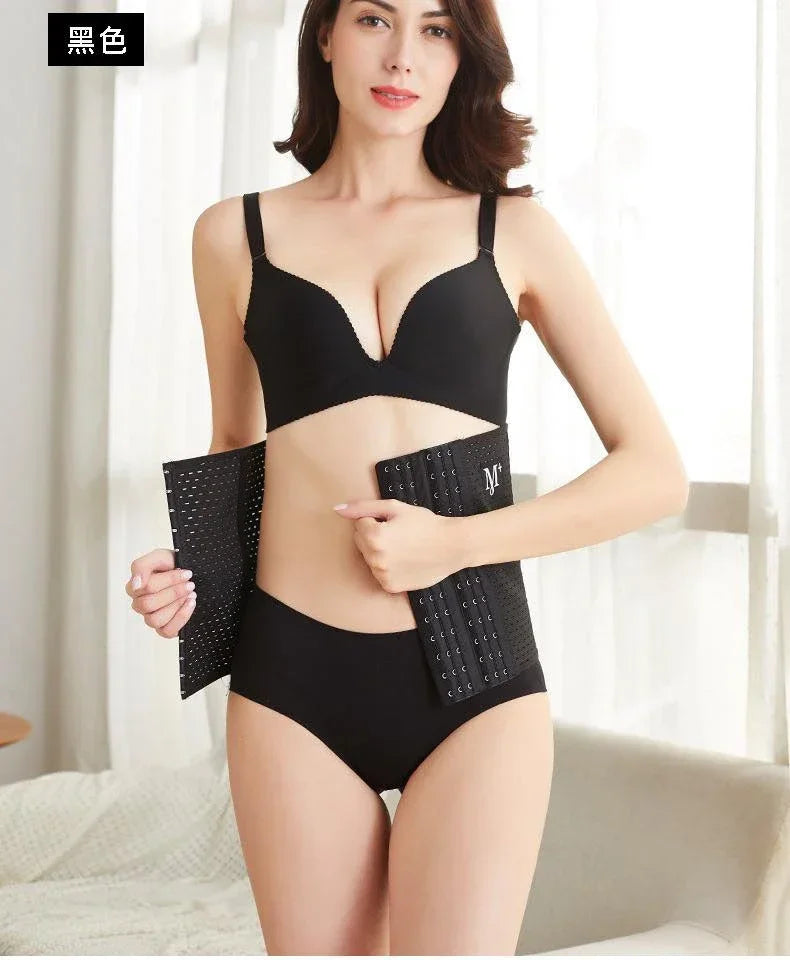 Women Waist Trainer Belt Body Shaper Tummy Control Fajas Post Parto Slimming Belt Blends Hooks Waist Trimmer