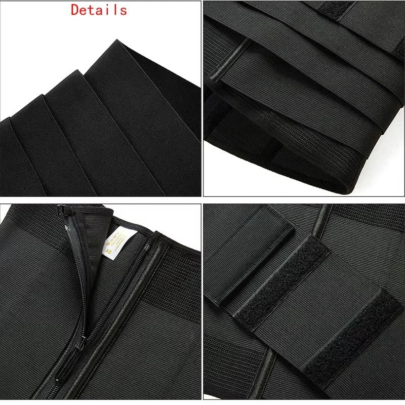 9 Steel Bone Waist Trainer Snatch Me Up Wrap Body Shaper Fajas Colombian Belt Adjustable Belly Tummy Control Stretch Band