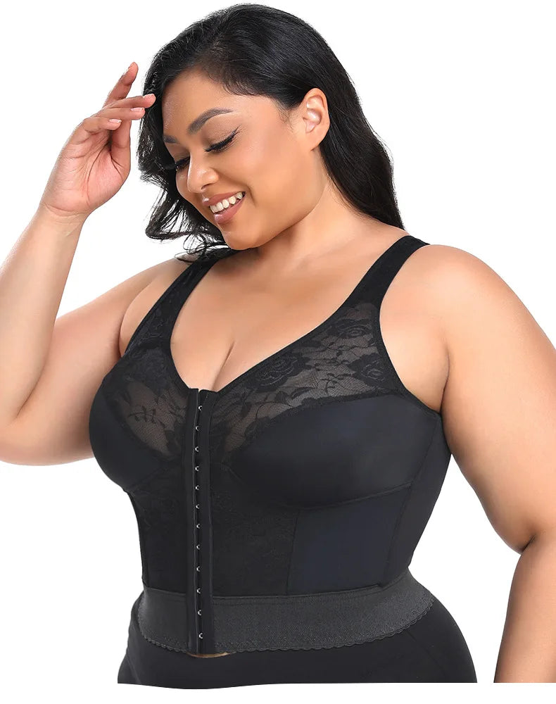 Women 3-in-1 Waist Trainer Shapewear Girdle Push Up Bra Underwear Slimming Corset Tank Top Posture Corrector Tummy Control Vest