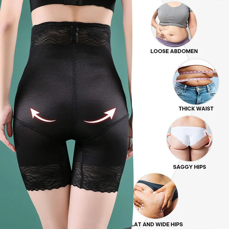 Dimmkof Stretchy Elastic Body Shaper Panties Shapewear Seamless Thigh Slim High Waist Tummy Control Hook Panties Waist Cinchers