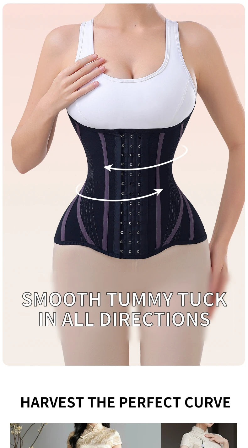 MiiOW U-shaped Waist Trainer Corset Women Shaper Waist Trainer Steel Bone Breathable Slimming Women's Abdominal Corset Shapewear