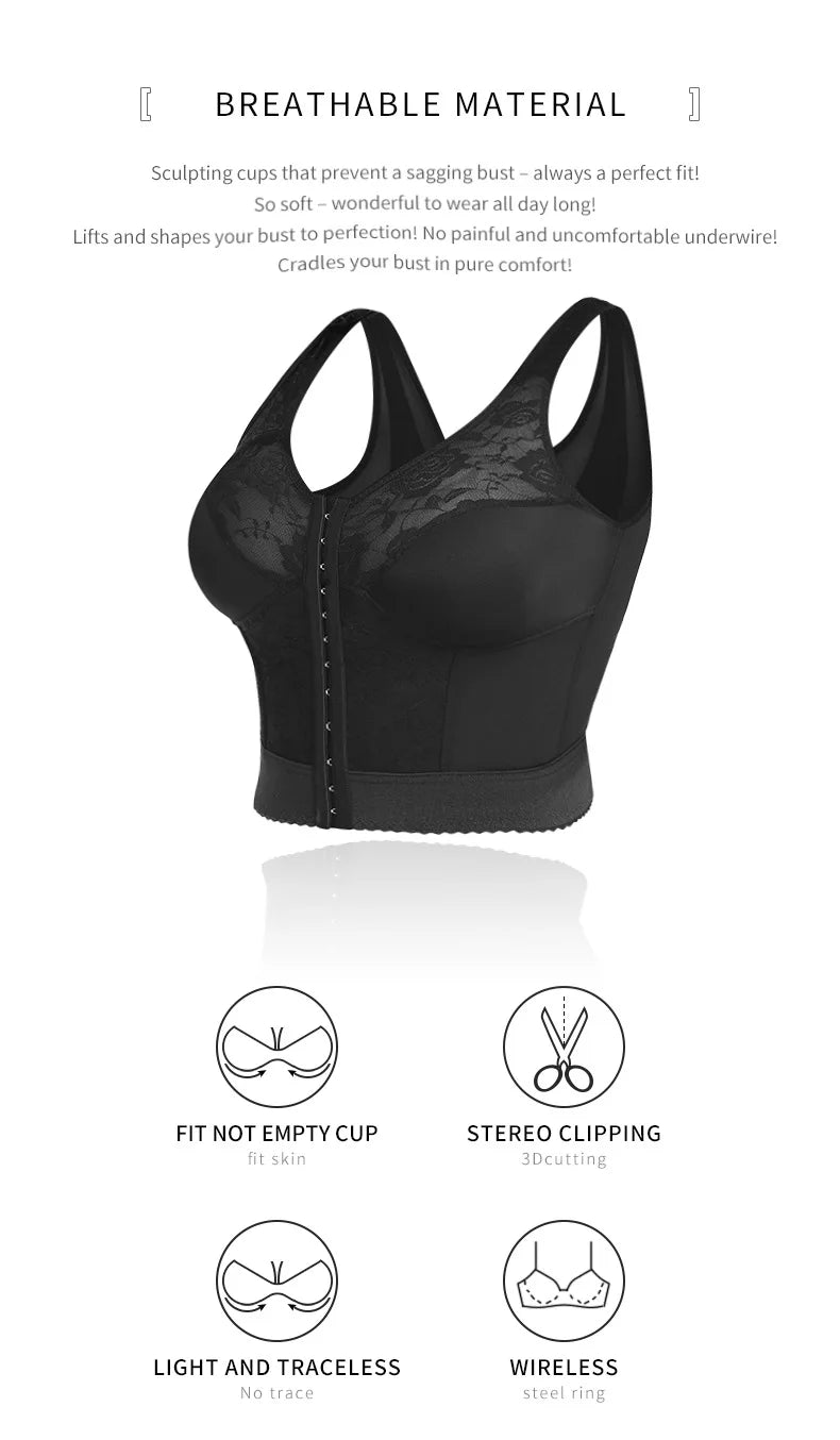 Women 3-in-1 Waist Trainer Shapewear Girdle Push Up Bra Underwear Slimming Corset Tank Top Posture Corrector Tummy Control Vest