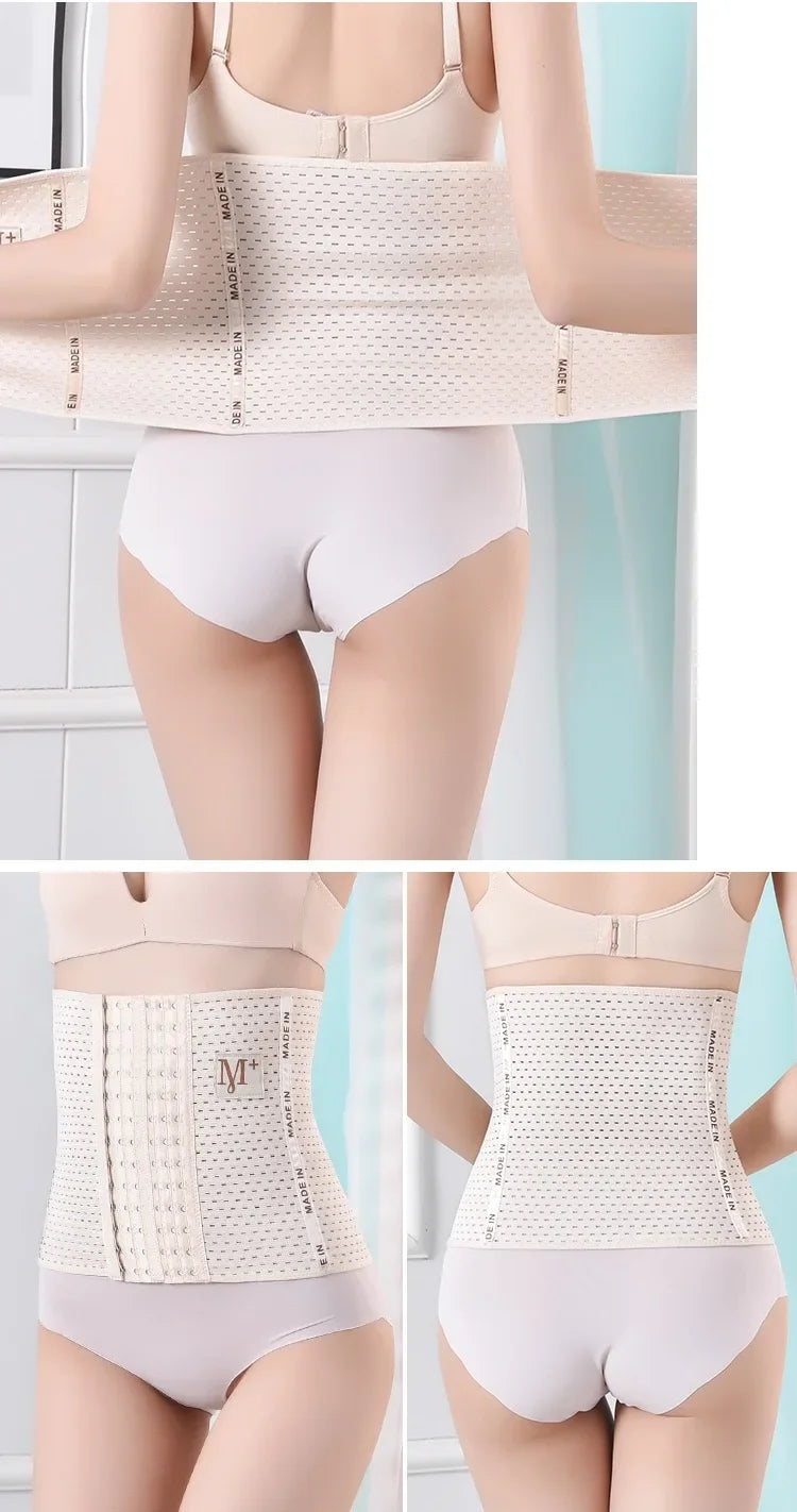 Women Waist Trainer Belt Body Shaper Tummy Control Fajas Post Parto Slimming Belt Blends Hooks Waist Trimmer