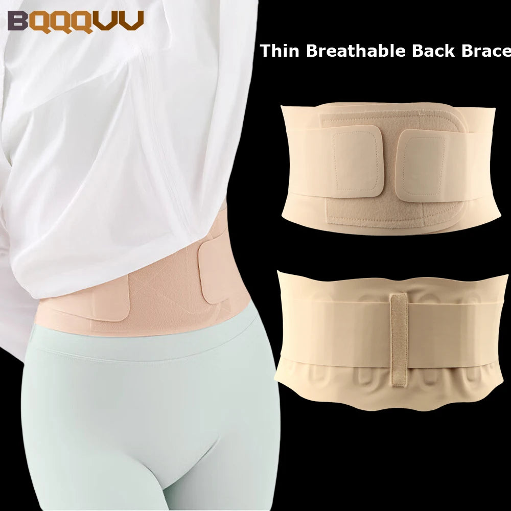 Adjustable Thin Breathable Back Brace for Men and Women, Waist Trainer Belt, Spine Support, Lumbar Corset, Gym Belts, 1Pc