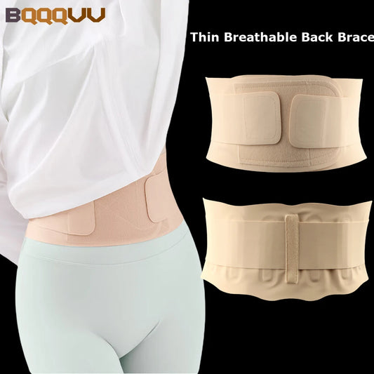 Adjustable Thin Breathable Back Brace for Men and Women, Waist Trainer Belt, Spine Support, Lumbar Corset, Gym Belts, 1Pc