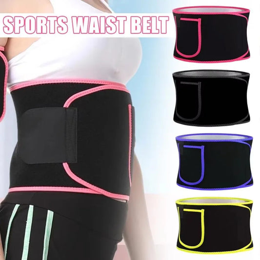 Women Slimming Belt Fitness Corset Waist Support Adjustable Sweat Waist Trainer Body Shaper Lumbar Belt