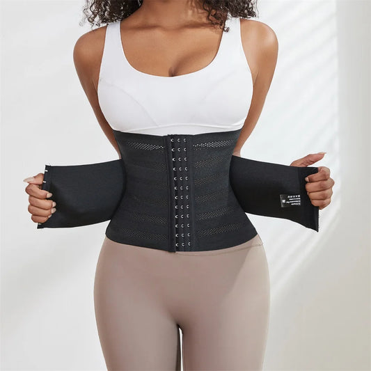 Women Waist Trainer Body Shaper Gym Fitness Tummy Control Shapewear Slimming Corset Double Belt