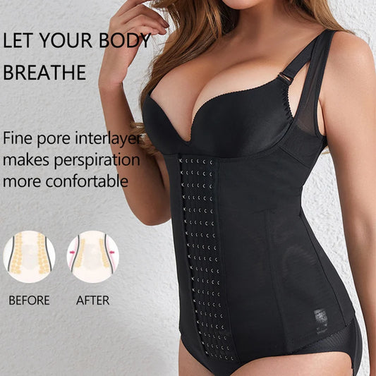 Women Waist Trainer Vest Tummy Control Body Shaper Slimming Shapewear Sheath Belt Flat Belly Girdles Waist Cincher Corset Vest