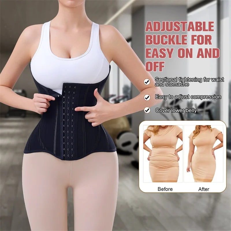 MiiOW U-shaped Waist Trainer Corset Women Shaper Waist Trainer Steel Bone Breathable Slimming Women's Abdominal Corset Shapewear