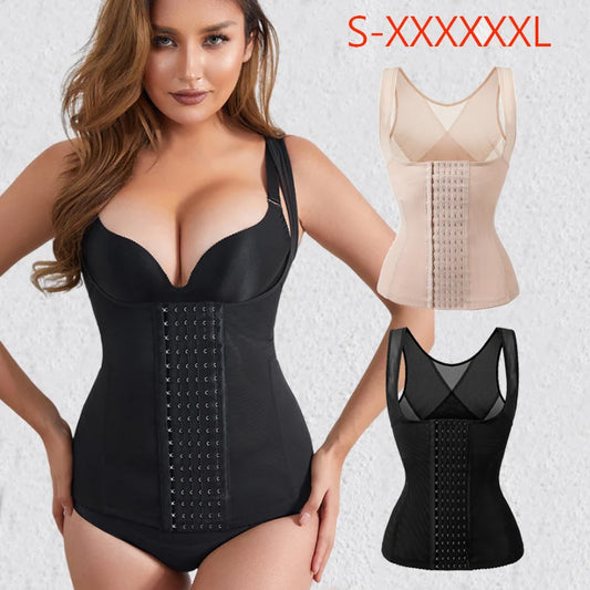 Women Waist Trainer Vest Tummy Control Body Shaper Slimming Shapewear Sheath Belt Flat Belly Girdles Waist Cincher Corset Vest