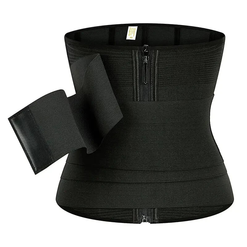 9 Steel Bone Waist Trainer Snatch Me Up Wrap Body Shaper Fajas Colombian Belt Adjustable Belly Tummy Control Stretch Band