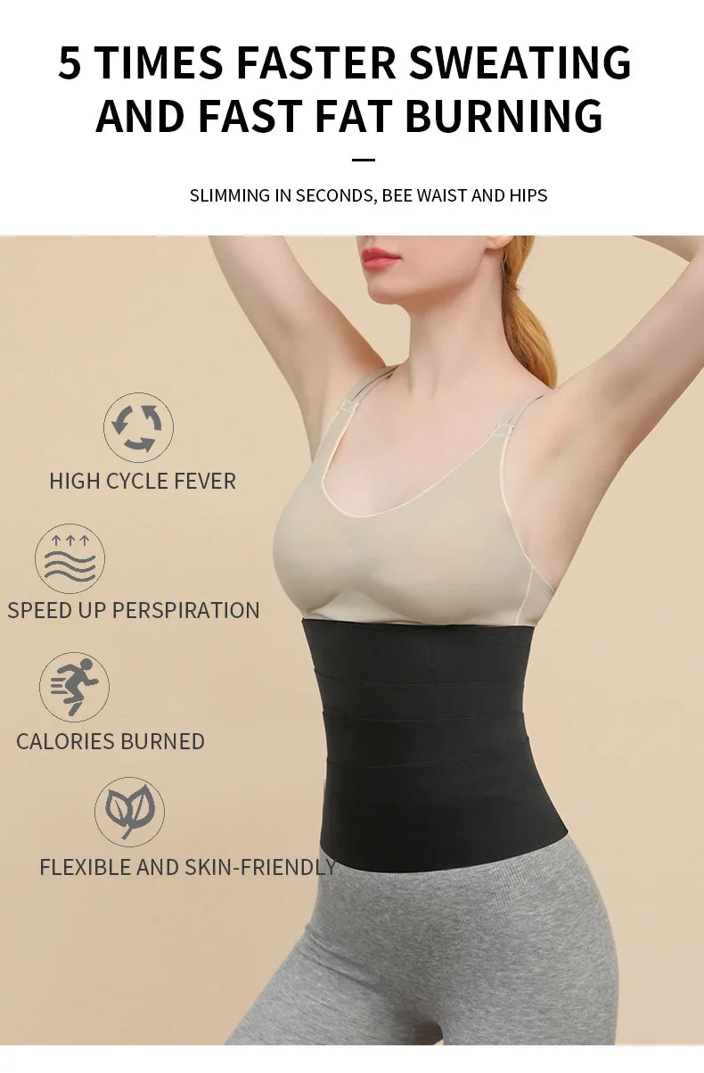 Women Waist Belt Postpart Sheath Trainer Belt Neoprene Adjustable Body Shaper Fitness Bandage Wrap Breathable Slimming Tummy 3M