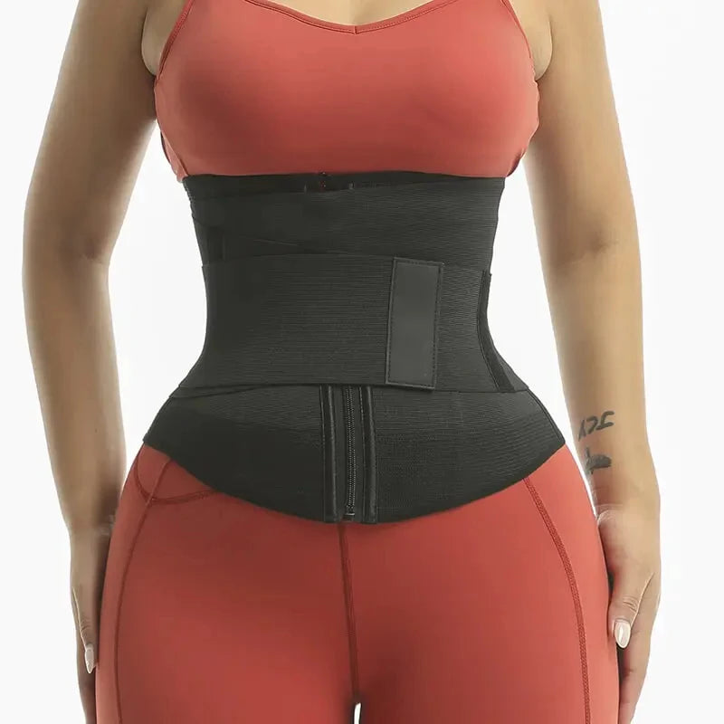 9 Steel Bone Waist Trainer Snatch Me Up Wrap Body Shaper Fajas Colombian Belt Adjustable Belly Tummy Control Stretch Band
