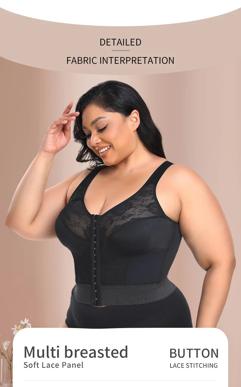 Women 3-in-1 Waist Trainer Shapewear Girdle Push Up Bra Underwear Slimming Corset Tank Top Posture Corrector Tummy Control Vest