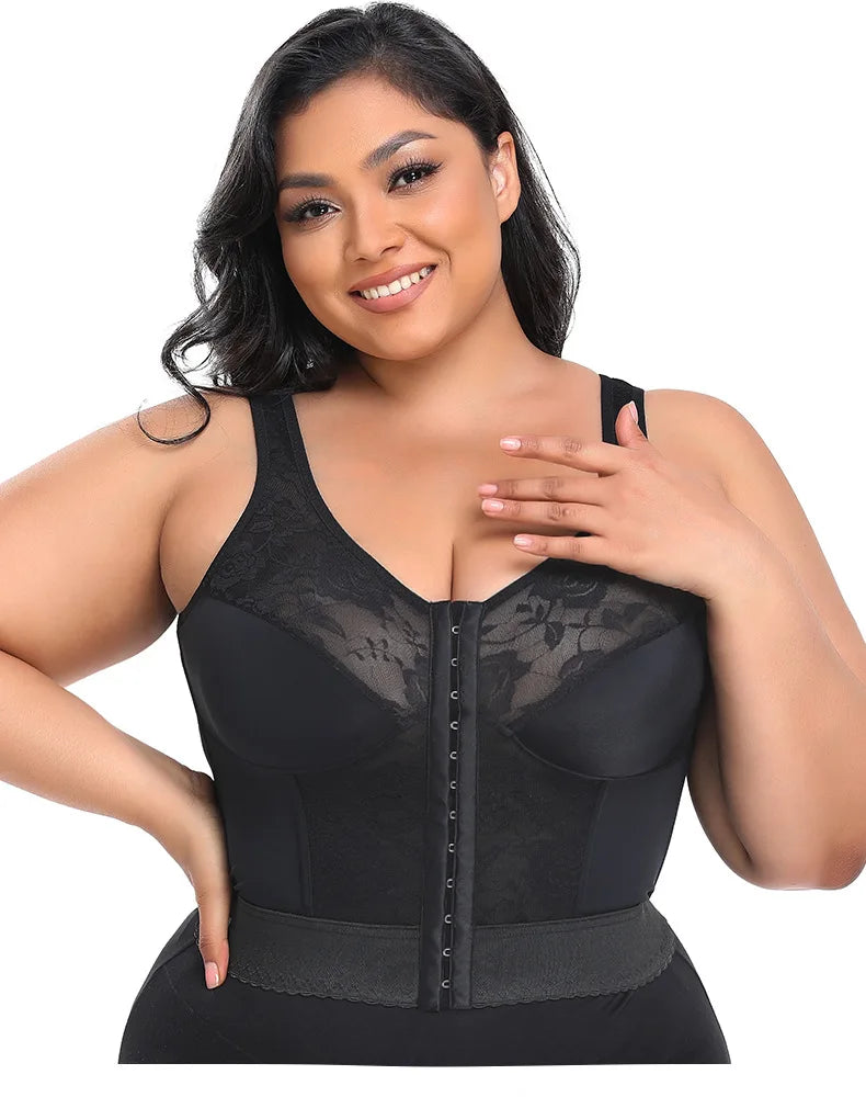 Women 3-in-1 Waist Trainer Shapewear Girdle Push Up Bra Underwear Slimming Corset Tank Top Posture Corrector Tummy Control Vest