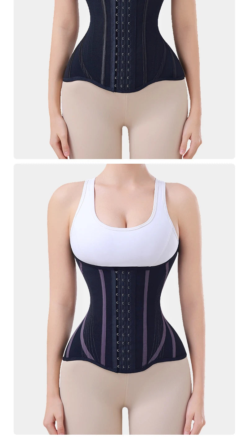 MiiOW U-shaped Waist Trainer Corset Women Shaper Waist Trainer Steel Bone Breathable Slimming Women's Abdominal Corset Shapewear