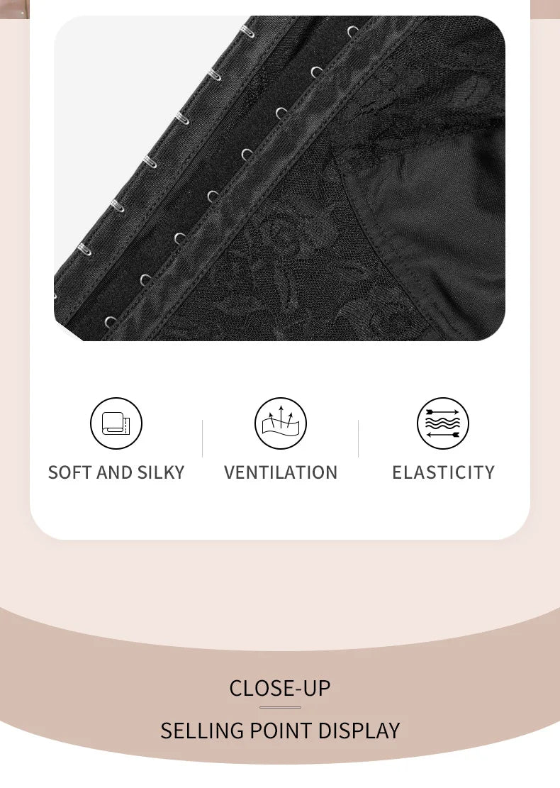 Women 3-in-1 Waist Trainer Shapewear Girdle Push Up Bra Underwear Slimming Corset Tank Top Posture Corrector Tummy Control Vest