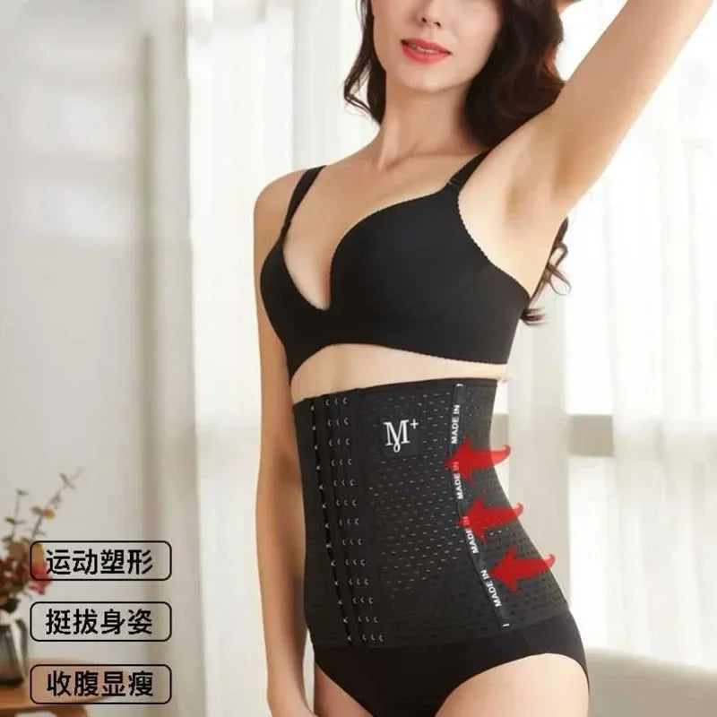 Women Waist Trainer Belt Body Shaper Tummy Control Fajas Post Parto Slimming Belt Blends Hooks Waist Trimmer