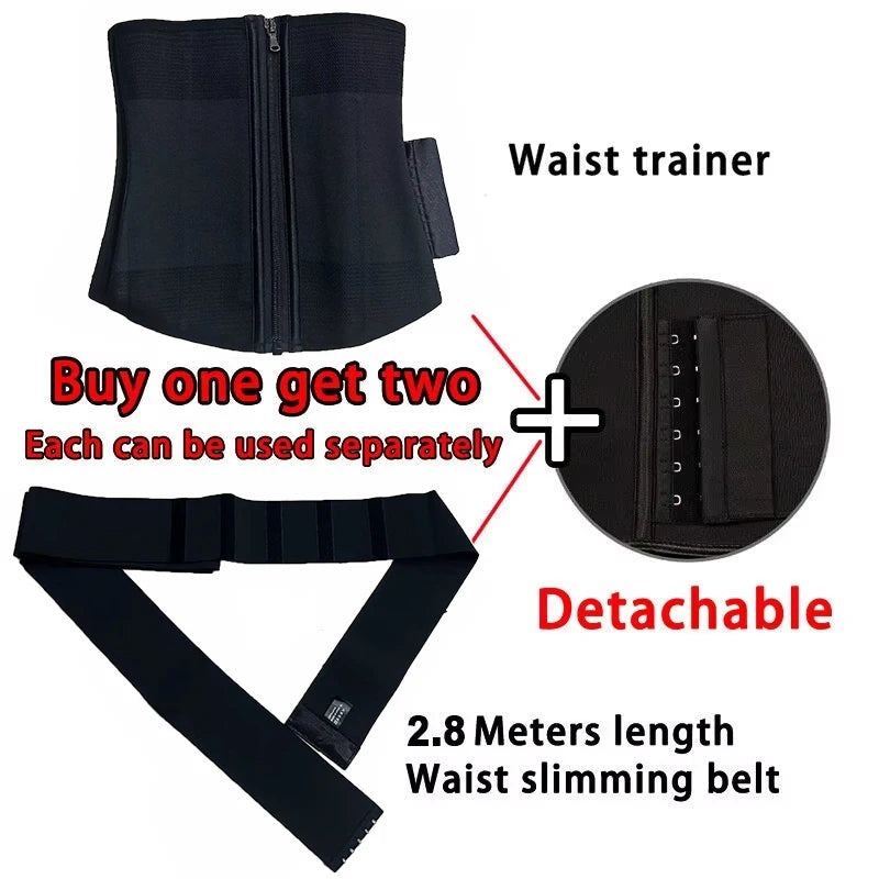 9 Steel Bone Waist Trainer Snatch Me Up Wrap Body Shaper Fajas Colombian Belt Adjustable Belly Tummy Control Stretch Band