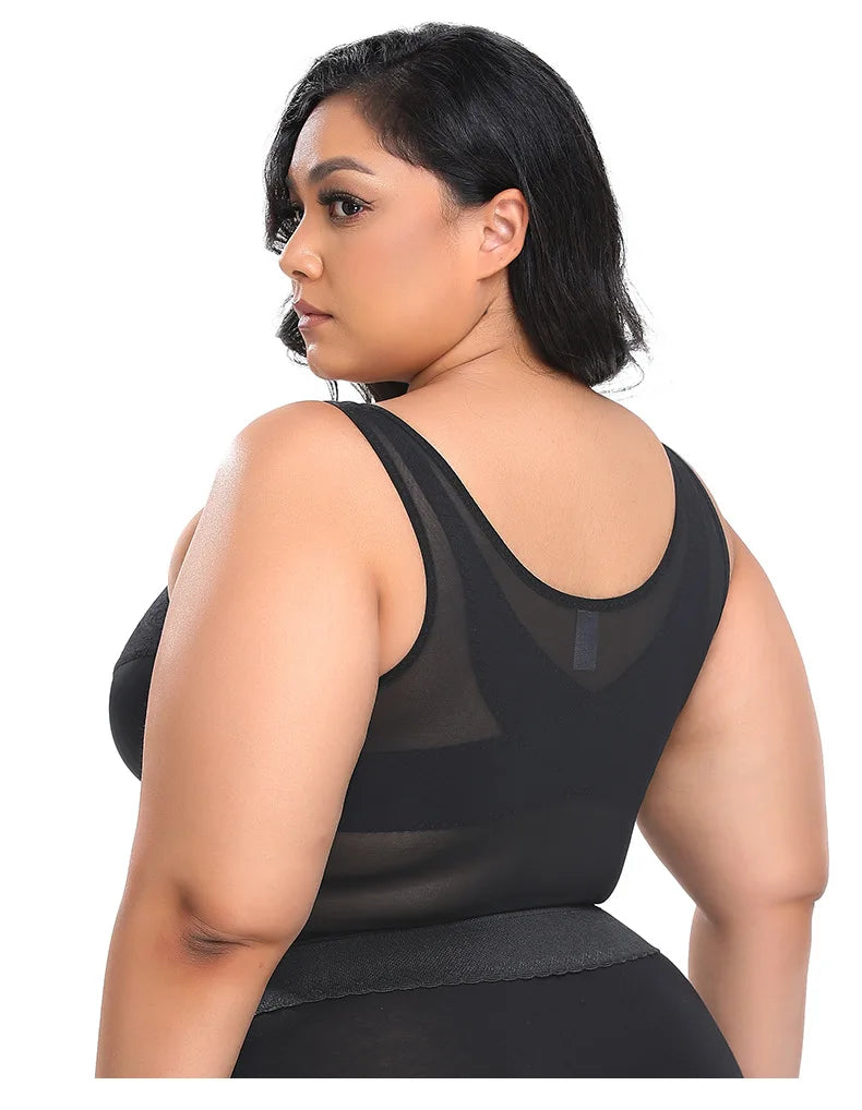 Women 3-in-1 Waist Trainer Shapewear Girdle Push Up Bra Underwear Slimming Corset Tank Top Posture Corrector Tummy Control Vest