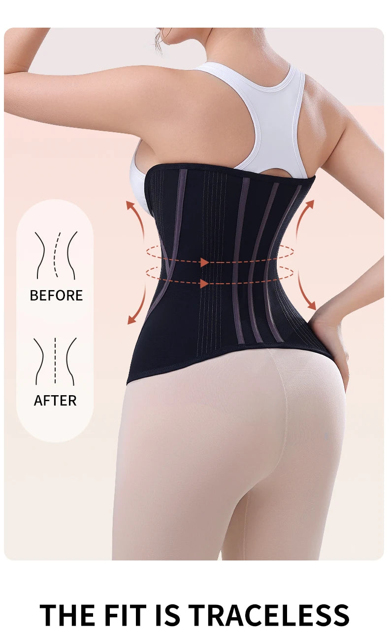 MiiOW U-shaped Waist Trainer Corset Women Shaper Waist Trainer Steel Bone Breathable Slimming Women's Abdominal Corset Shapewear