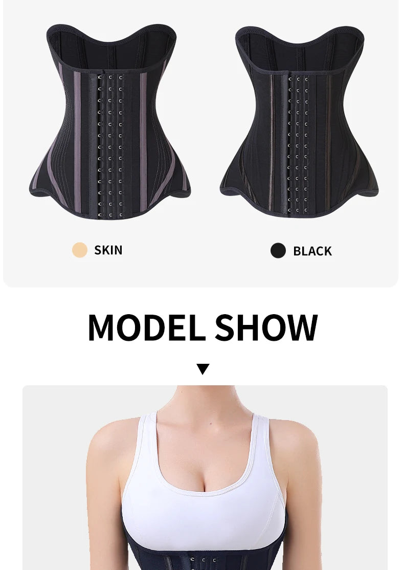 MiiOW U-shaped Waist Trainer Corset Women Shaper Waist Trainer Steel Bone Breathable Slimming Women's Abdominal Corset Shapewear