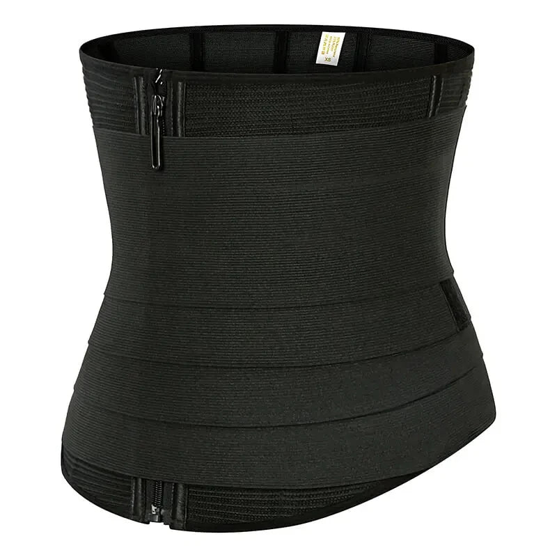 9 Steel Bone Waist Trainer Snatch Me Up Wrap Body Shaper Fajas Colombian Belt Adjustable Belly Tummy Control Stretch Band